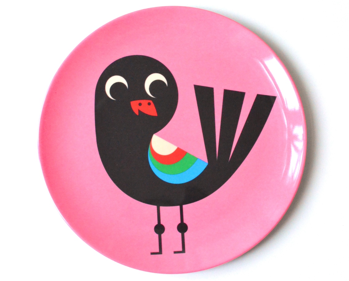 Plate Bird pink