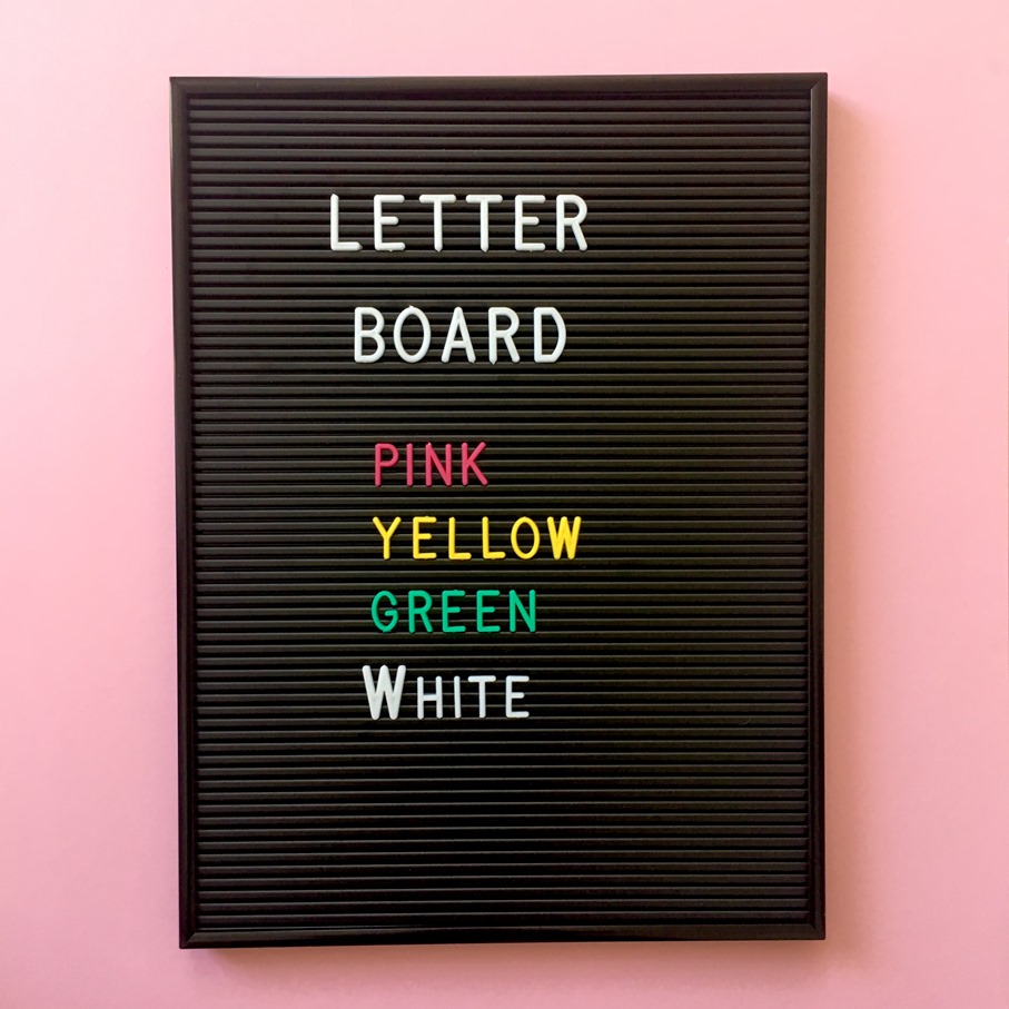Letter Board Black /Black