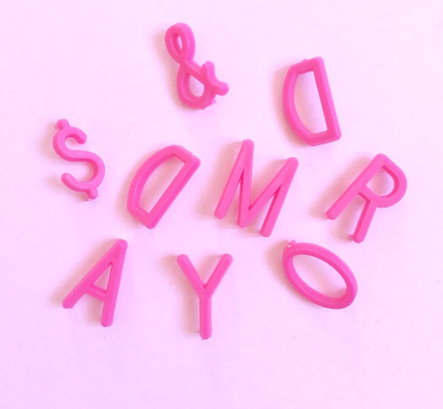 Letters Pink