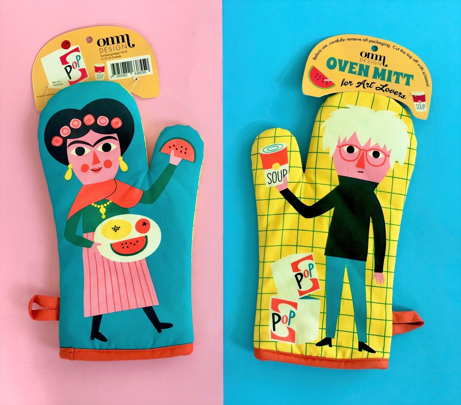 Oven Mitts for Art Lovers